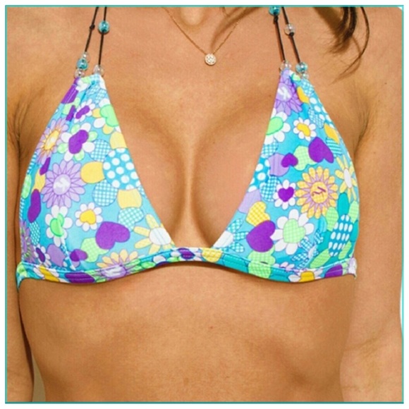 NEW Bikini Swimsuit Set Floral Elastic Band Small - Picture 6 of 7